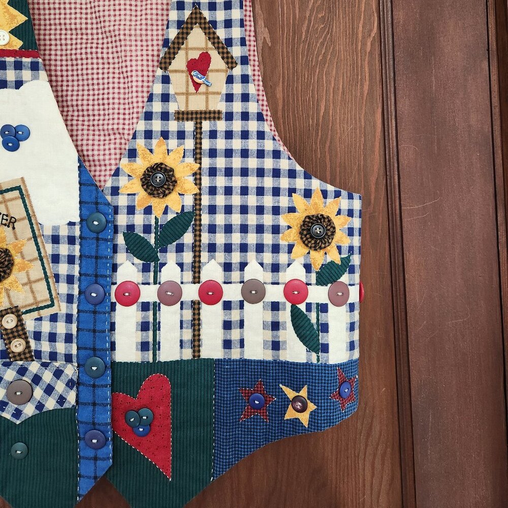 Unbranded Sunflower Patchwork Vest - image 4